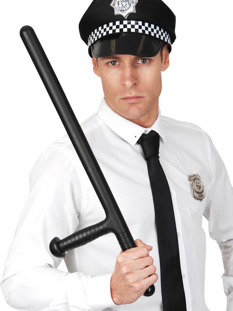 A814 Black Plastic Police Officer Baton 58cm Truncheon Cop Robbers